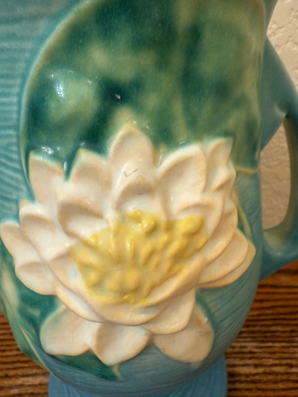 Roseville Pottery Water Lily Vase 78-9 Blue 1943 Vintage MCM Art Deco 9" - Picture 6 of 16